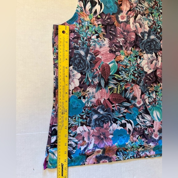 Nike Dri Fit Blue Pink floral Sleeveless Polo golf Tank Top Sz-L. H18 - Picture 10 of 10